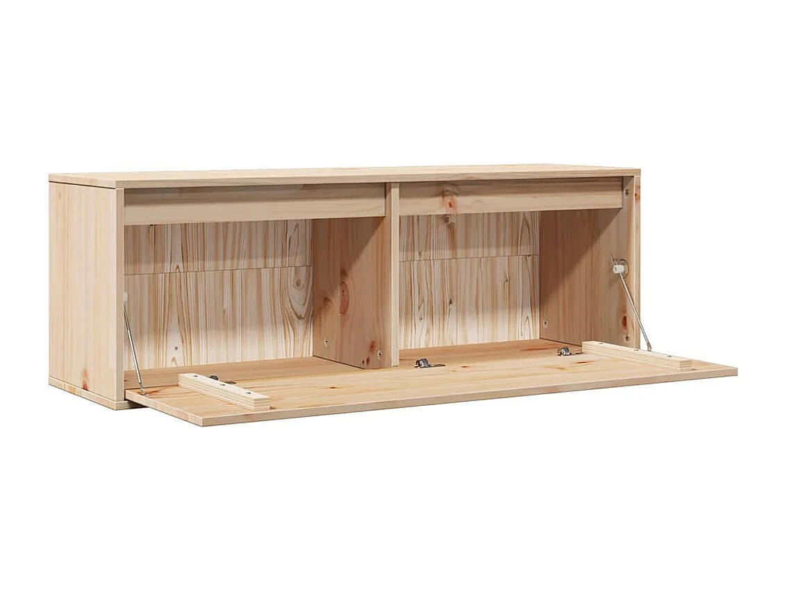 Armario de pared de madera maciza de pino 100x30x35 cm