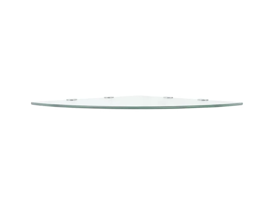 Étagères d'angle 2 pcs et supports Verre Transparent 45x45 cm