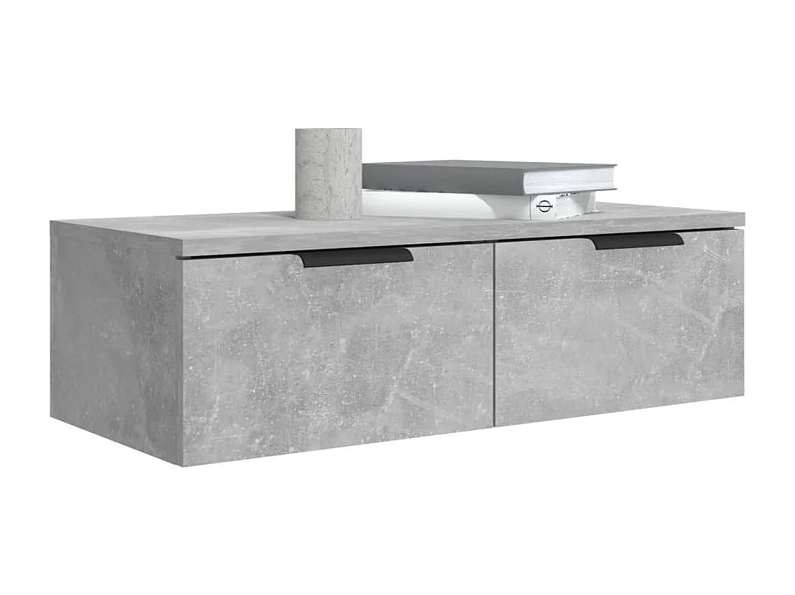 Armoire murale Gris béton 68x30x20 cm Bois d'ingénierie