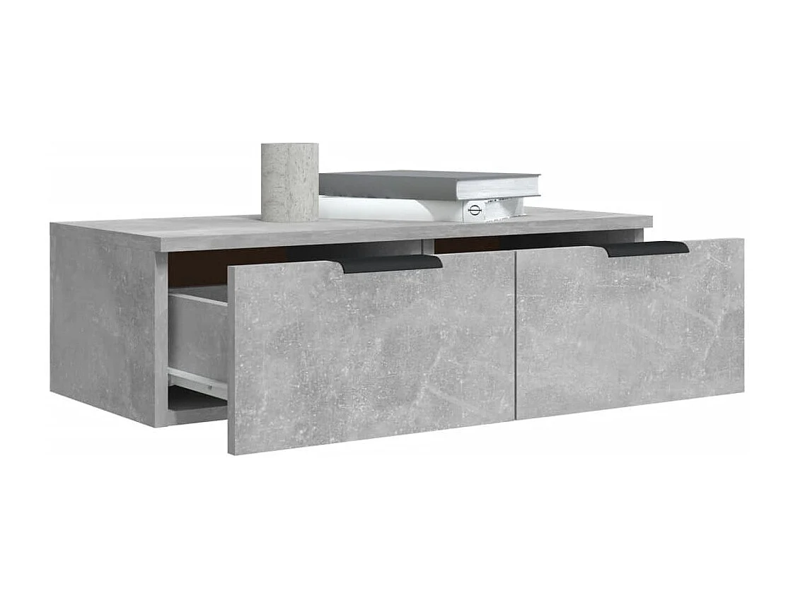 Armoire murale Gris béton 68x30x20 cm Bois d'ingénierie