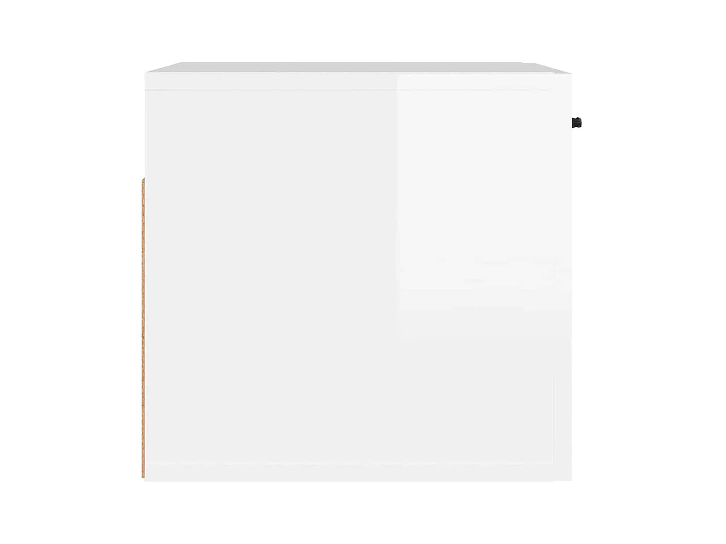 Armoire murale blanc brillant 80x36,5x35 cm bois d'ingénierie