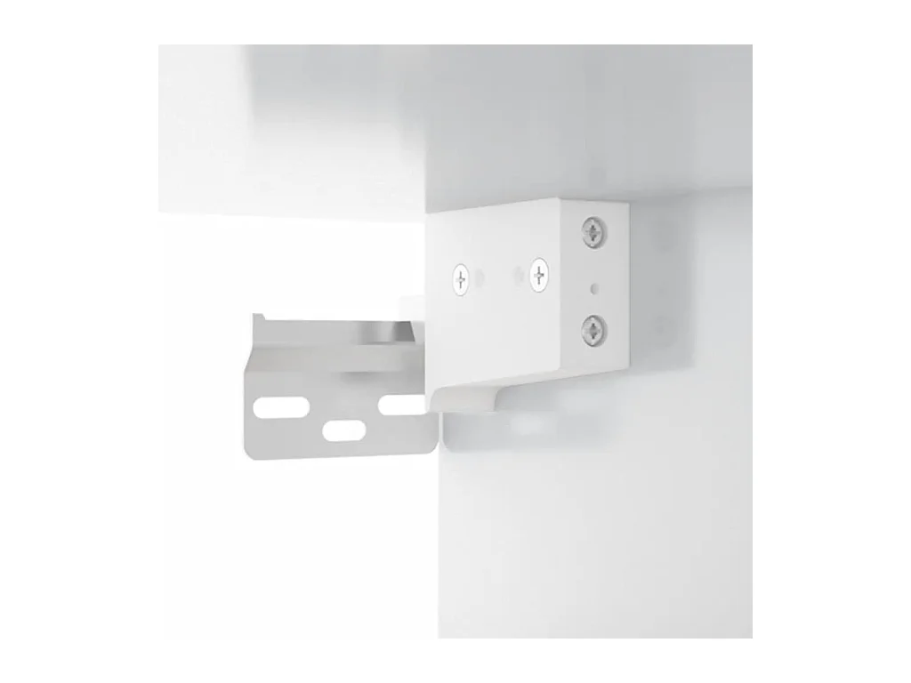 Armoire murale blanc brillant 80x36,5x35 cm bois d'ingénierie