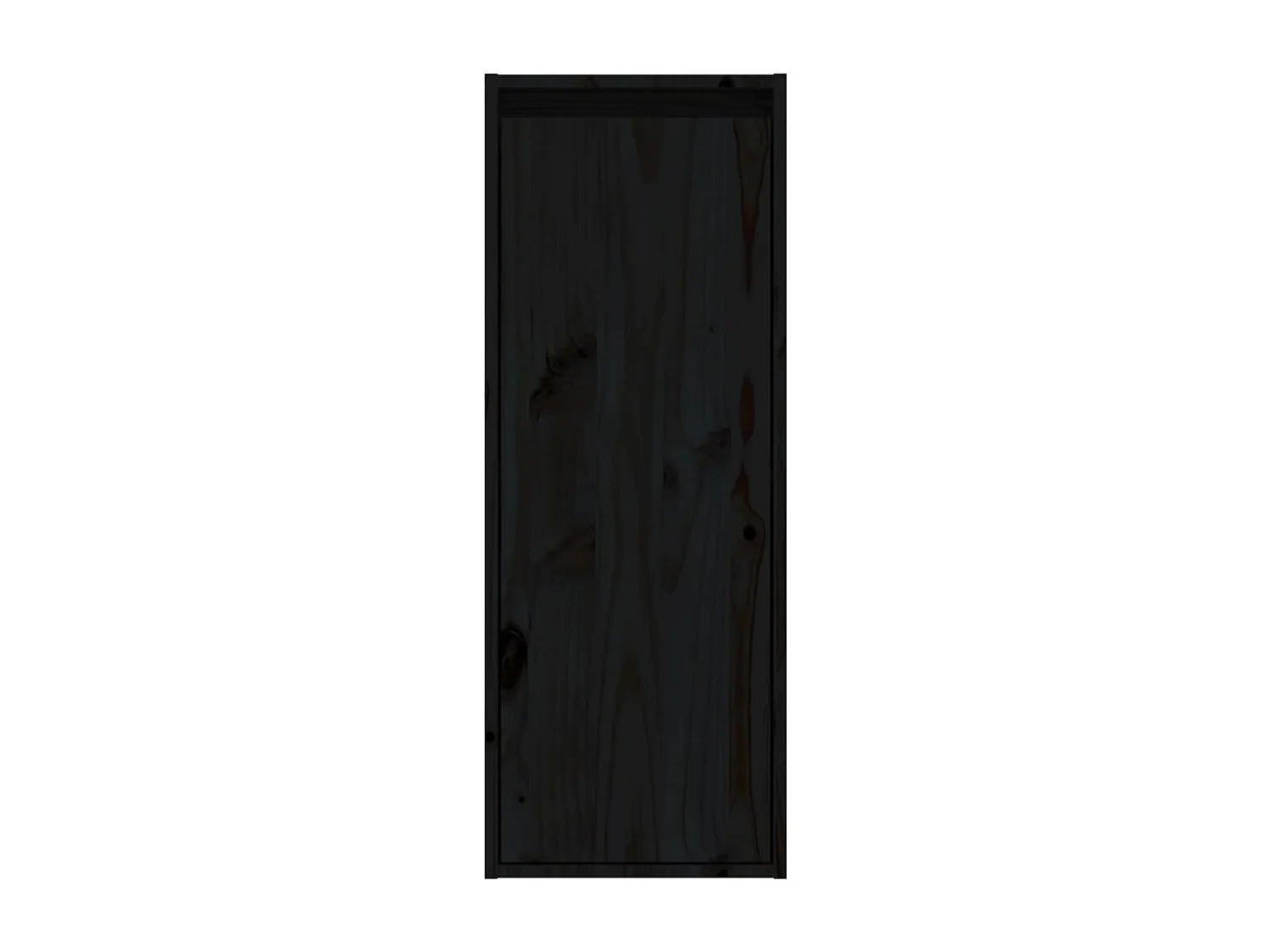 Wandkasten 2 st 30x30x80 cm massief grenenhout zwart