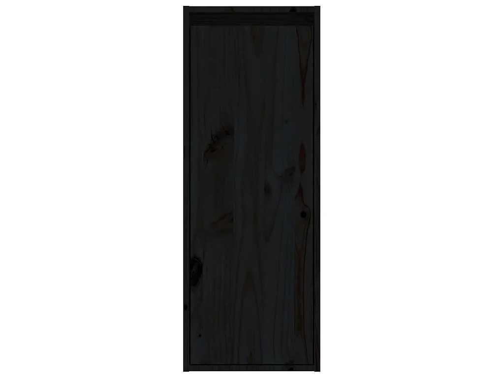 Armoires murales 2 pcs Noir 30x30x80 cm Bois de pin massif