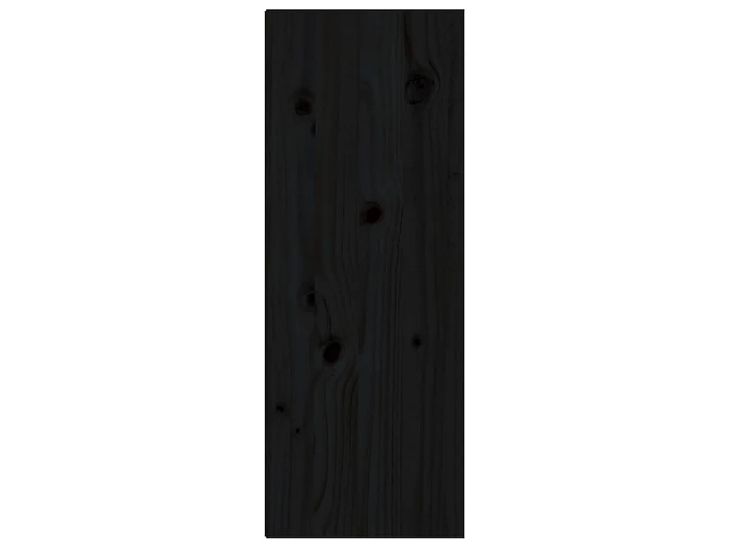 Armoires murales 2 pcs Noir 30x30x80 cm Bois de pin massif