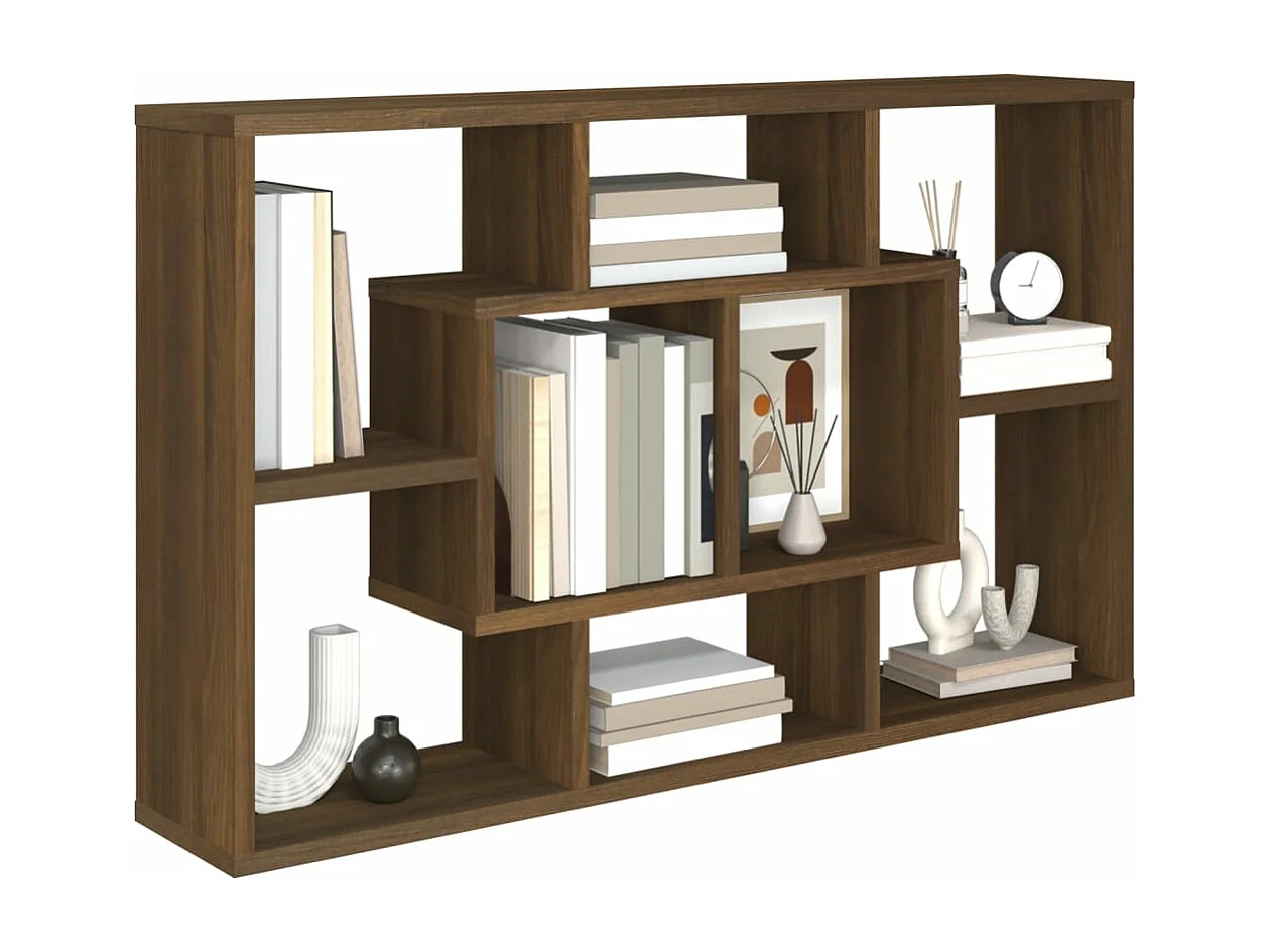 Wandregal Braun Eichen-Optik 85x16x52,5 cm Holzwerkstoff