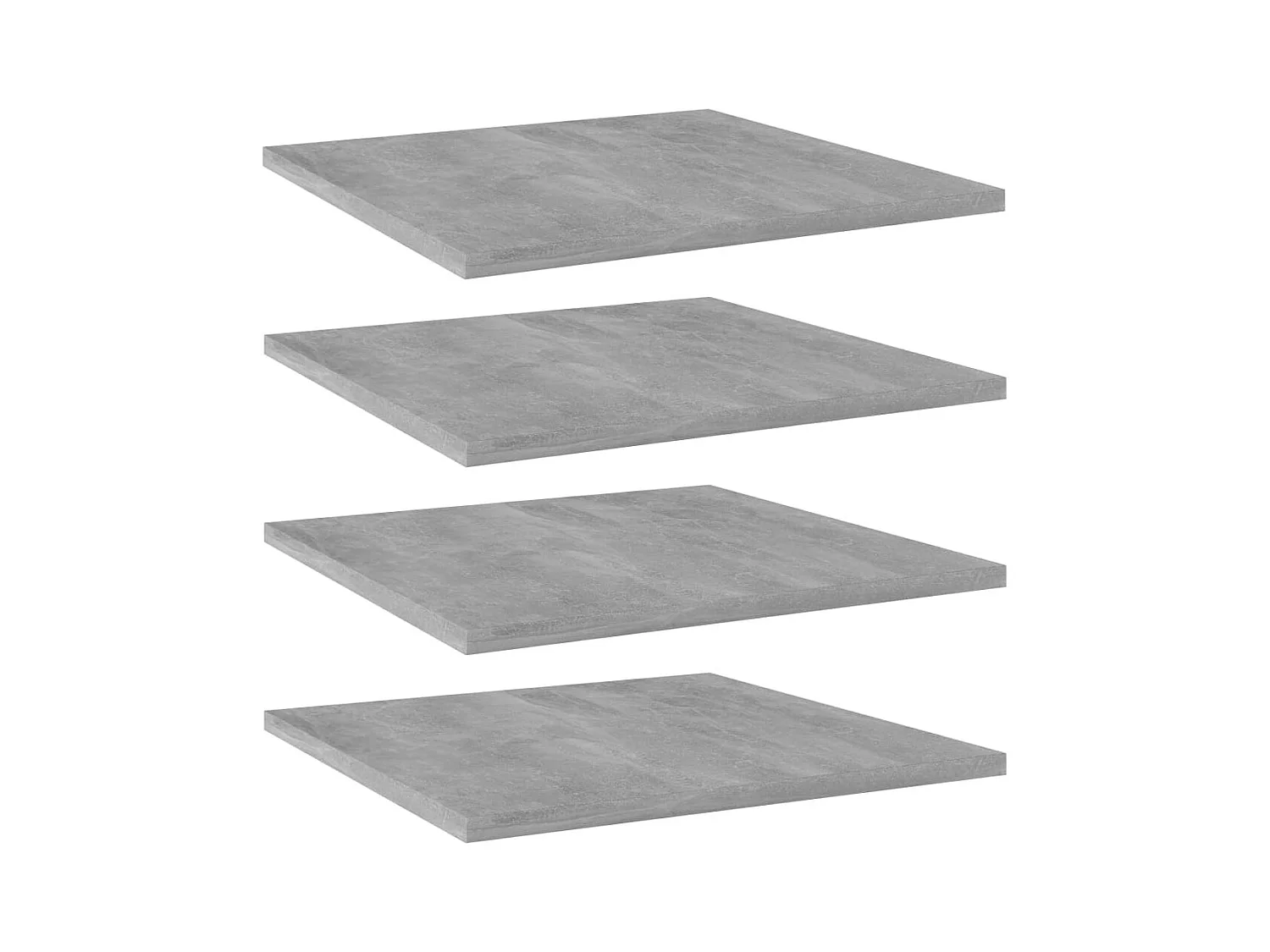 Ripiani per Libreria 4pz Grigio Cemento 40x40x1,5cm Multistrato