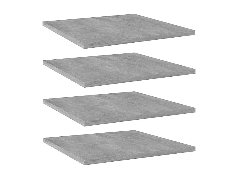 Panneaux de bibliothèque 4 pcs gris béton bois d’ingénierie
