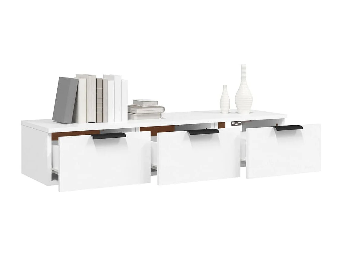 Armoire murale blanc 102x30x20 cm bois d'ingénierie