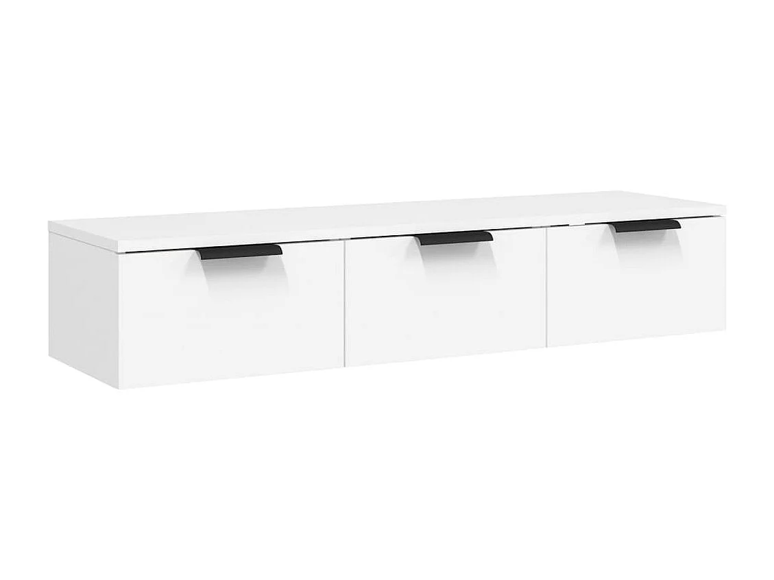 Armoire murale blanc 102x30x20 cm bois d'ingénierie