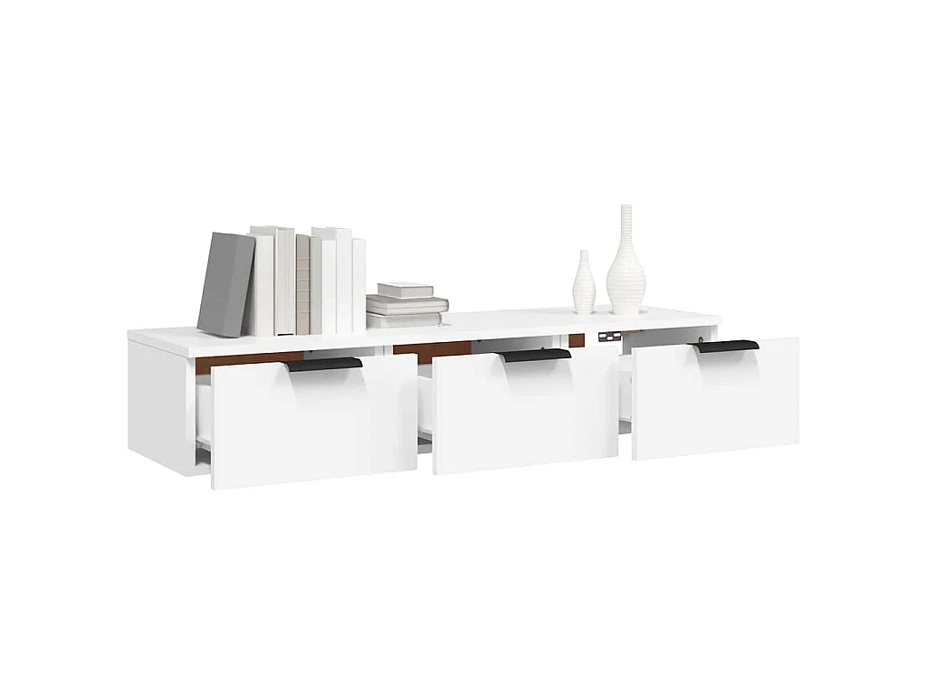 Wandschrank Weiß 102x30x20 cm Holzwerkstoff
