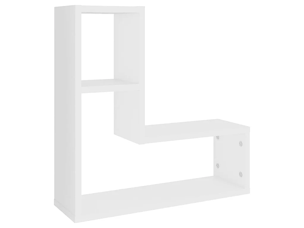 Étagères murales 2 pcs blanc 50x15x50 cm bois d'ingénierie