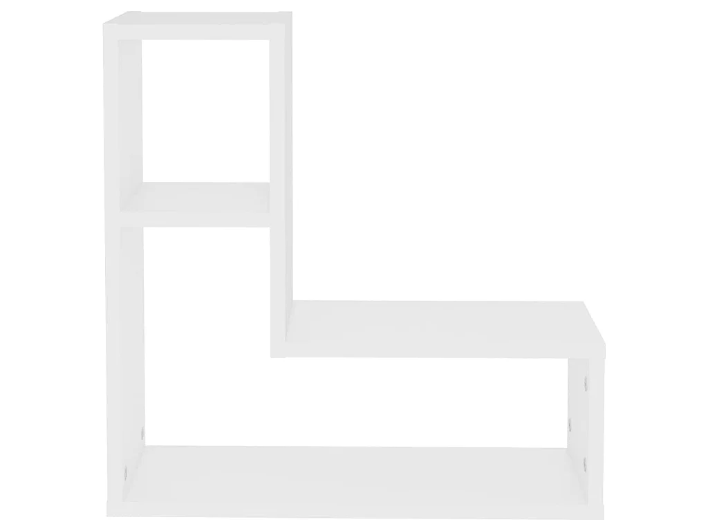 Étagères murales 2 pcs blanc 50x15x50 cm bois d'ingénierie