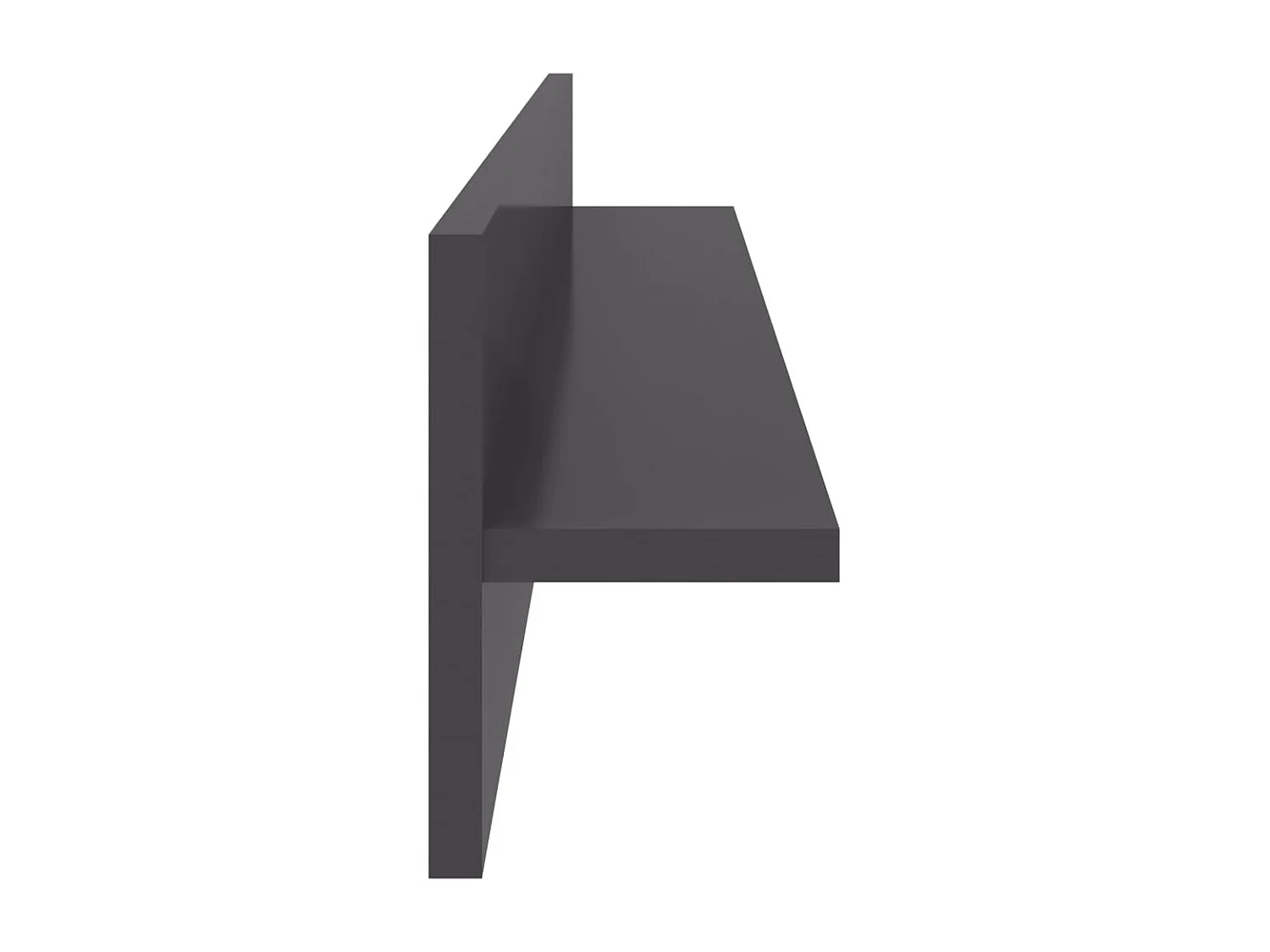 Étagères murales 2 pcs gris brillant bois d'ingénierie