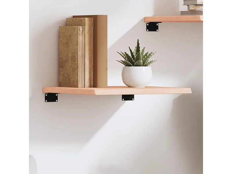 Wandregal 40x40x2 cm Massivholz Eiche Unbehandelt