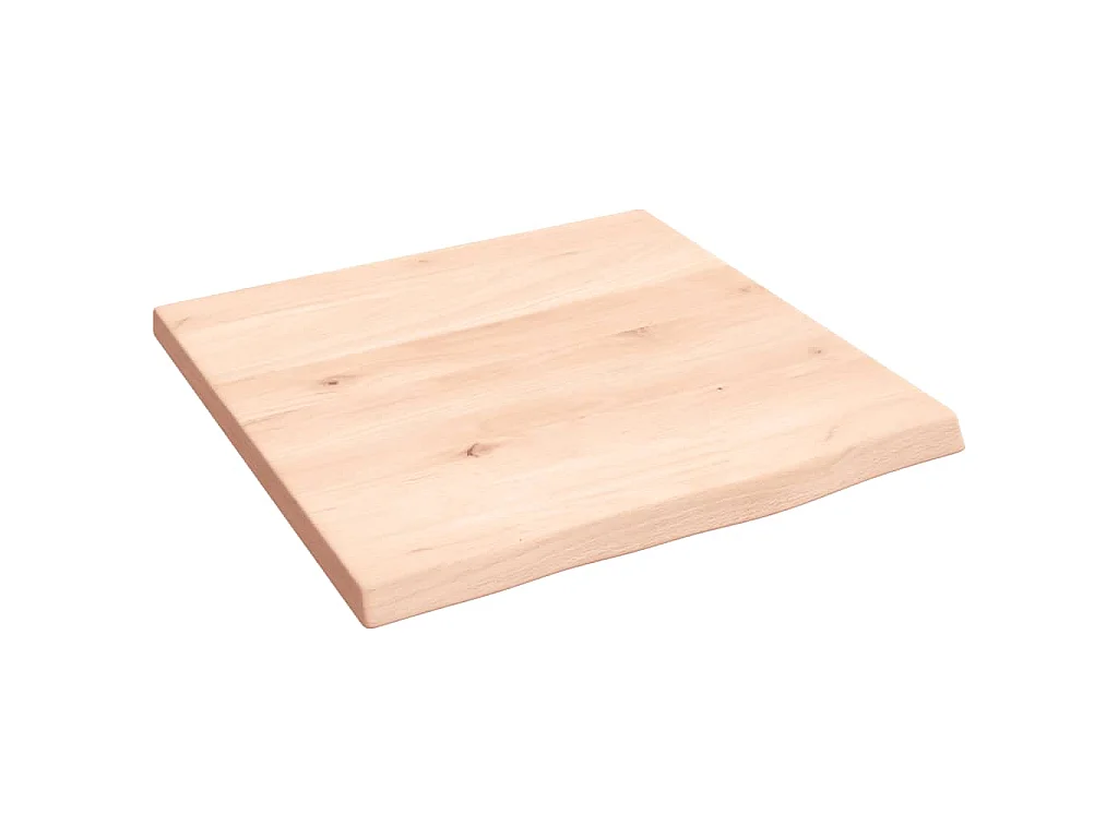 Ripiano a Parete 40x40x2 cm Legno Massello Rovere Non Trattato