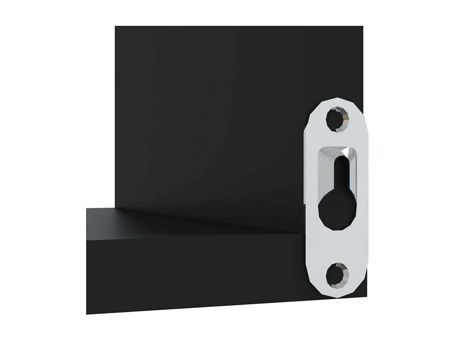 Étagères d'angle murales 2 pcs noir 40x40x50 cm bois ingénierie