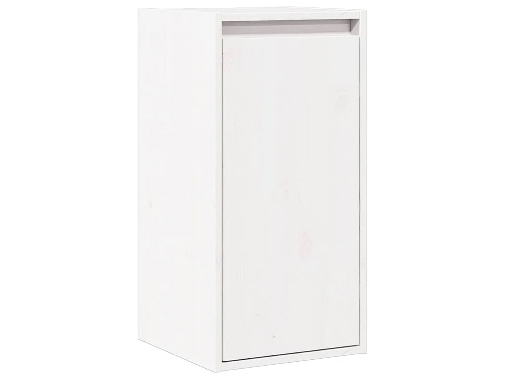 Wandkast 30x30x60 cm massief grenenhout wit