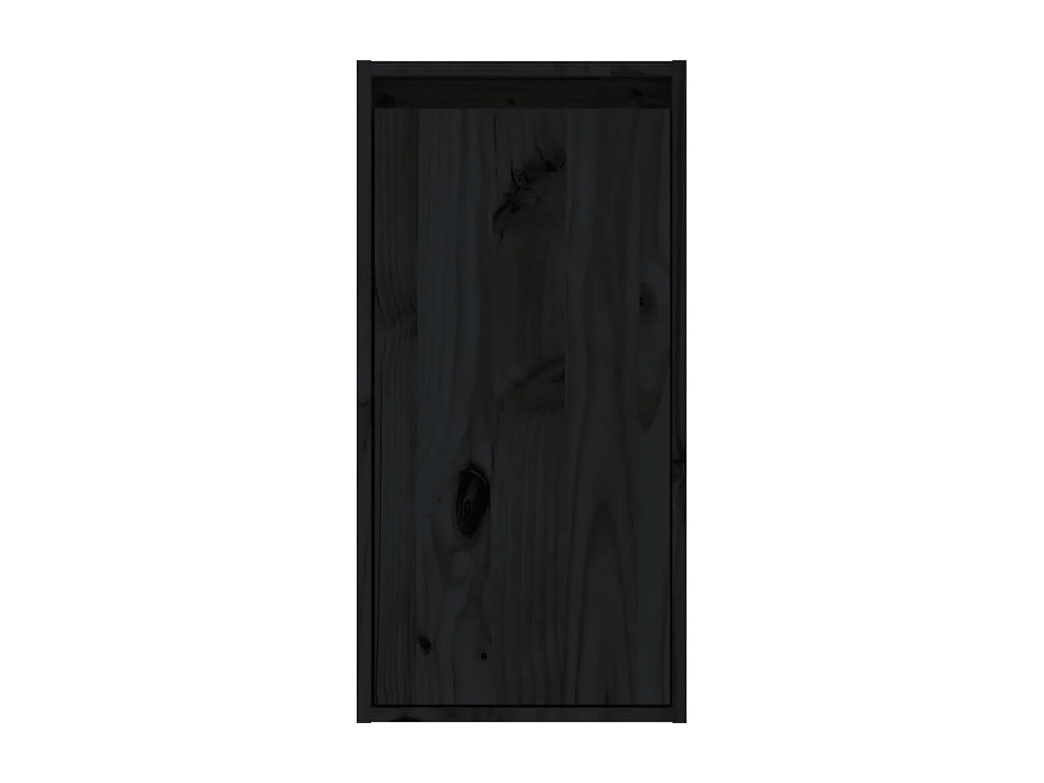 Wandkasten 2 st 30x30x60 cm massief grenenhout zwart