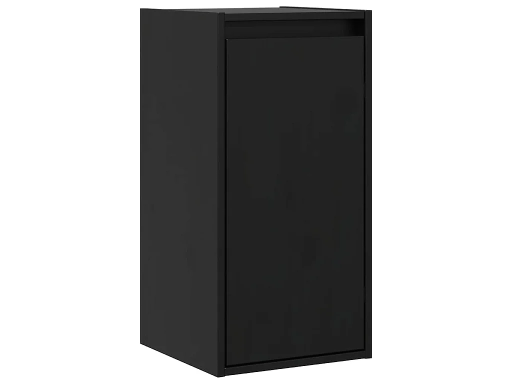 Wandkasten 2 st 30x30x60 cm massief grenenhout zwart