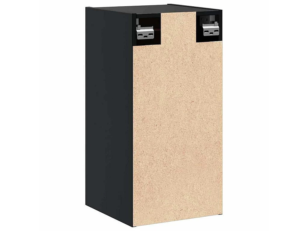 Wandkasten 2 st 30x30x60 cm massief grenenhout zwart