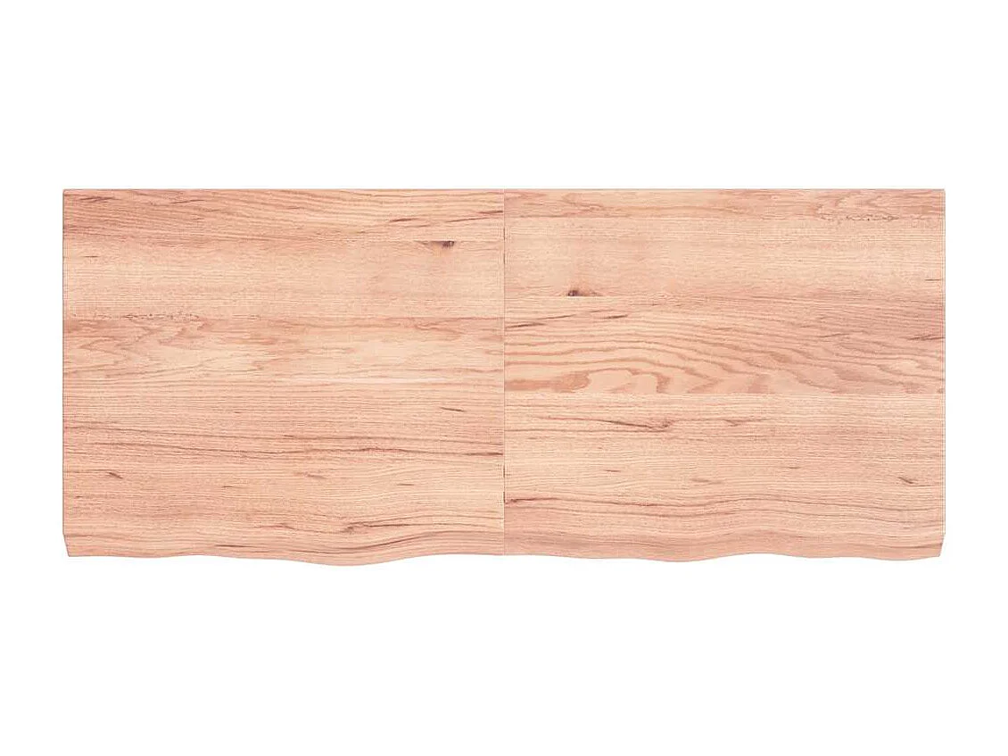 Wandregal Hellbraun 140x60x(2-6) cm Massivholz Eiche Behandelt