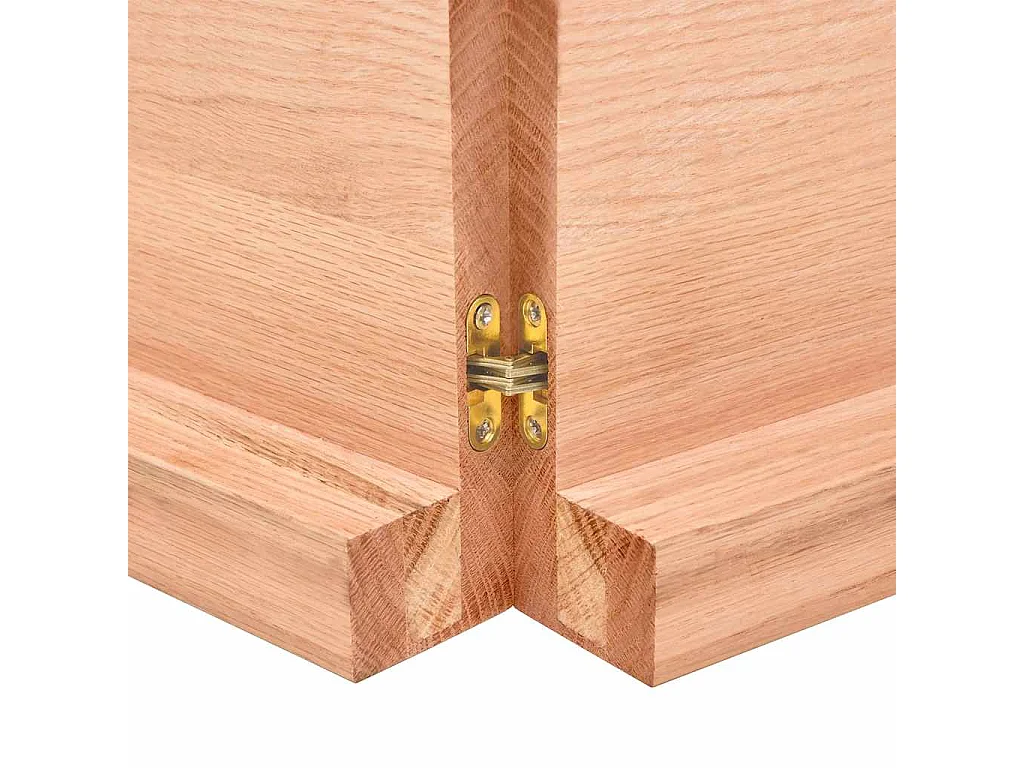 Wandregal Hellbraun 140x60x(2-6) cm Massivholz Eiche Behandelt