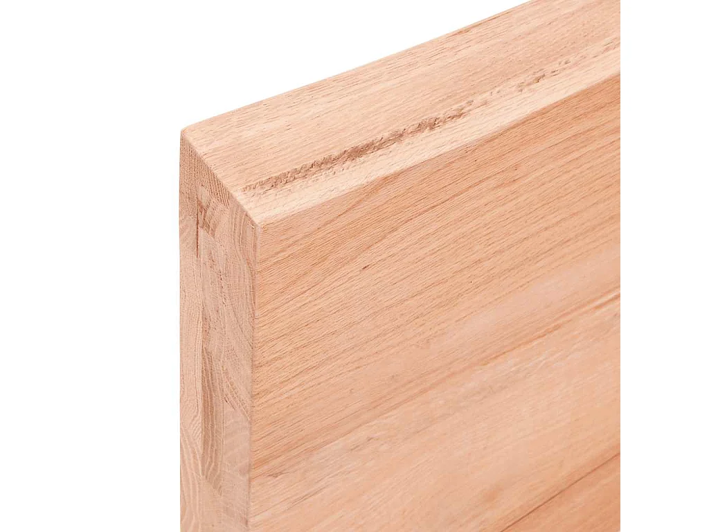 Wandregal Hellbraun 140x60x(2-6) cm Massivholz Eiche Behandelt