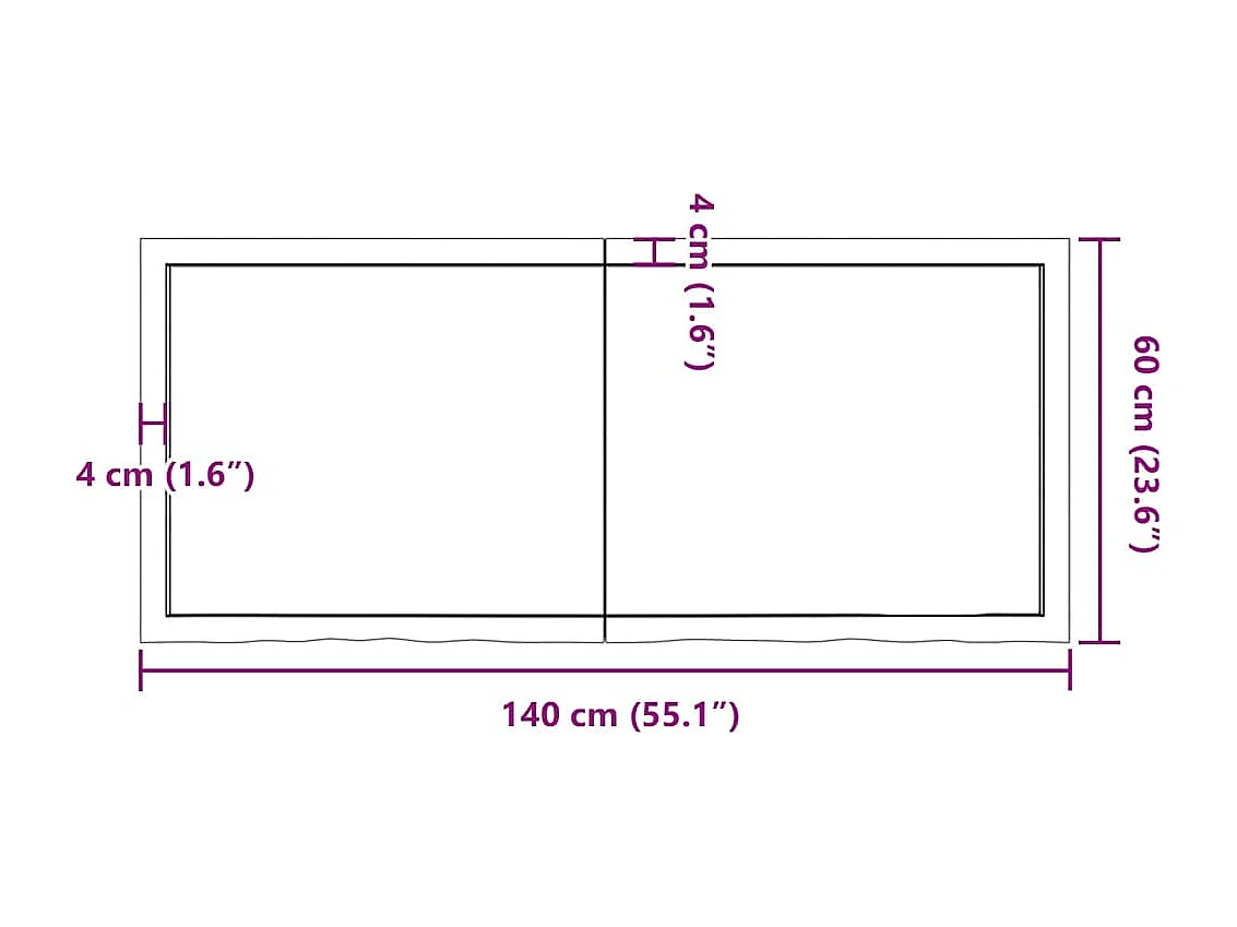 Wandregal Hellbraun 140x60x(2-6) cm Massivholz Eiche Behandelt