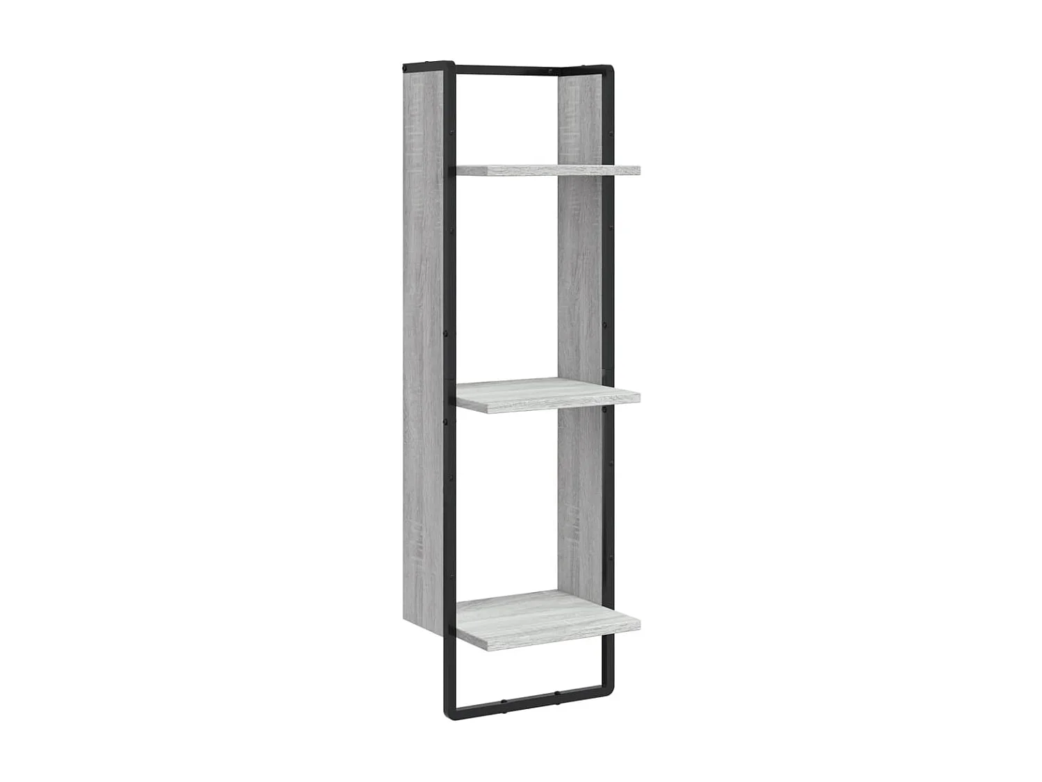 Étagère murale 3 niveaux sonoma gris 30x25x100 cm