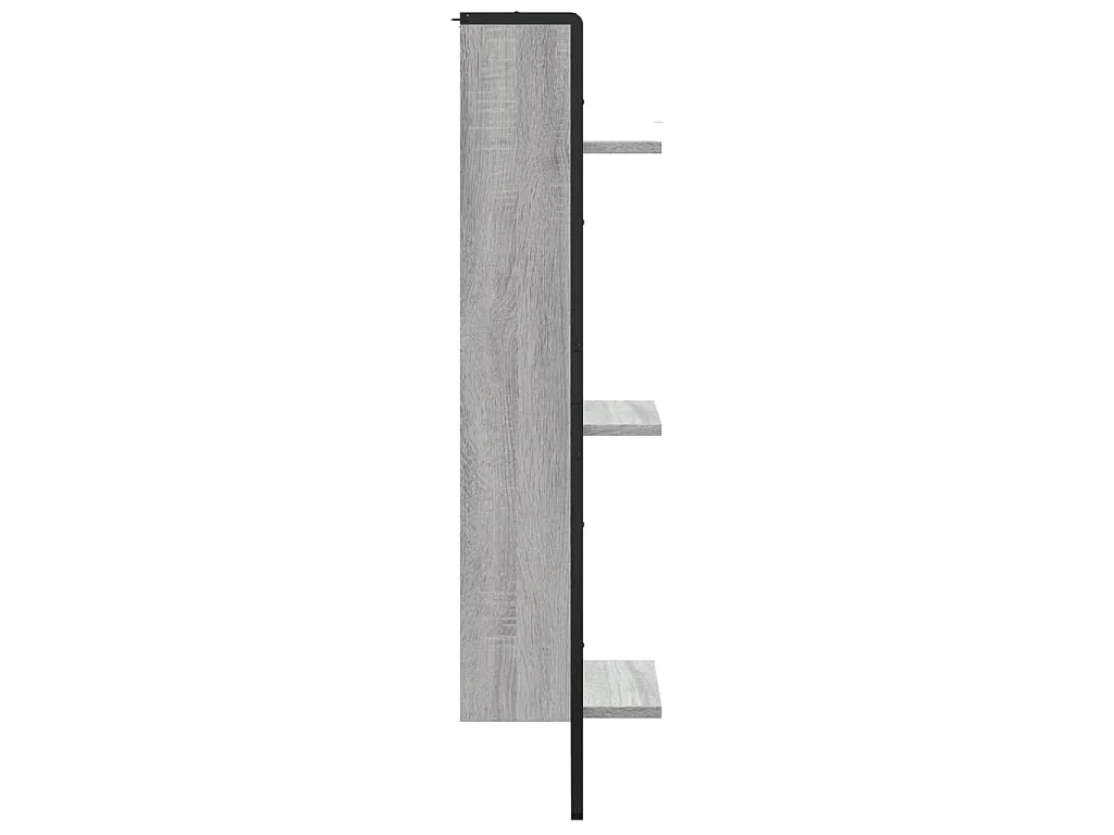 Étagère murale 3 niveaux sonoma gris 30x25x100 cm