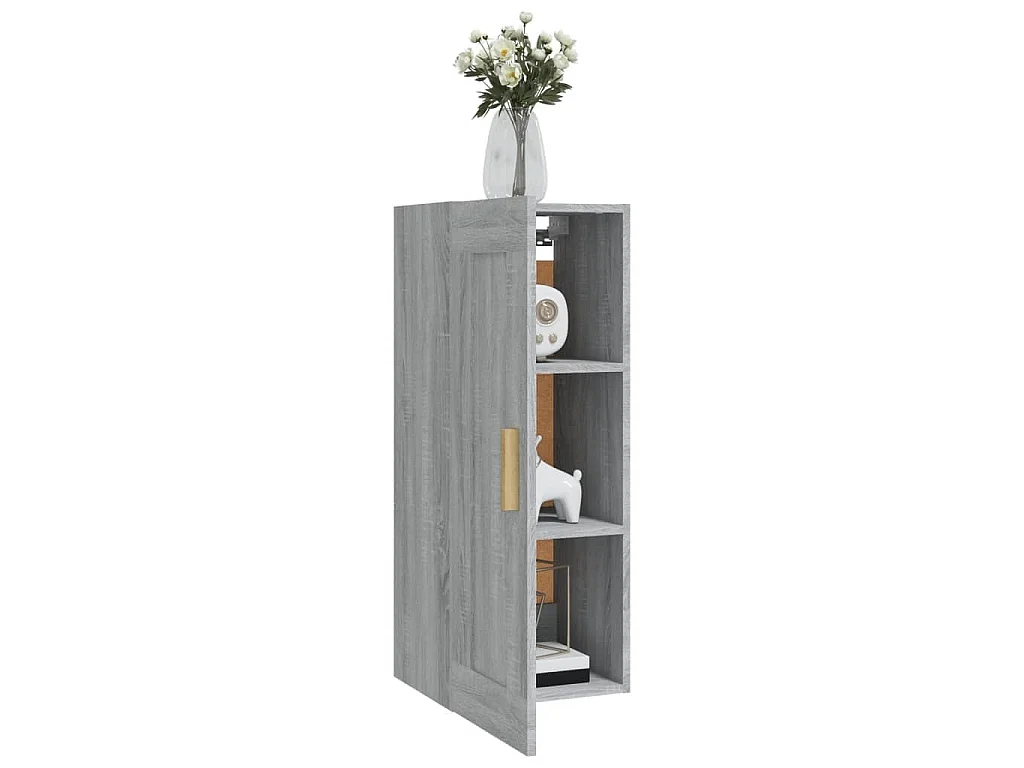 Armoire murale Sonoma gris 35x34x90 cm Bois d'ingénierie