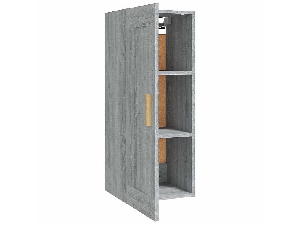 Wandkast 35x34x90 cm bewerkt hout grijs sonoma eikenkleurig