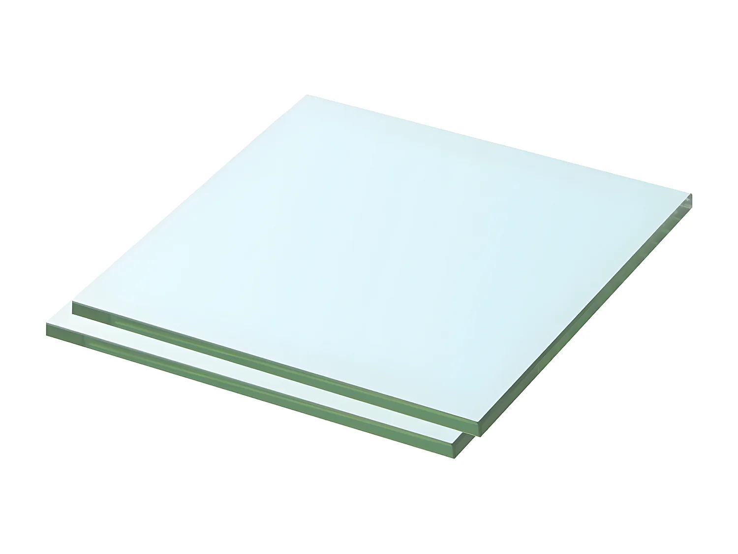 Schappen 2 st 30x30 cm glas transparant