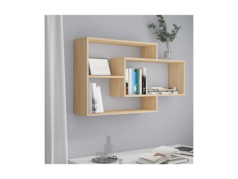 Wandregale Sonoma-Eiche 104x20x58,5 cm Holzwerkstoff