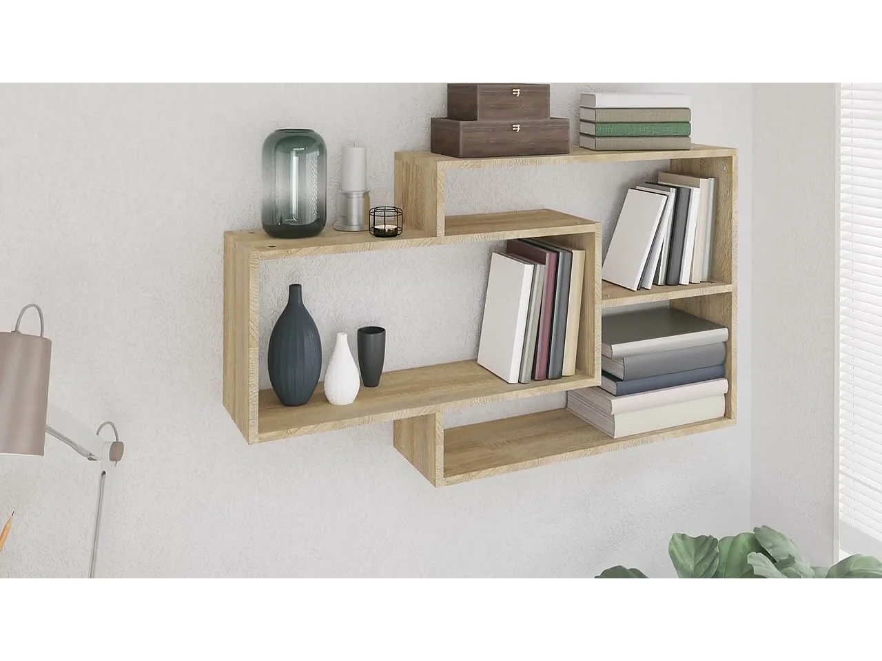 Mensole a Muro Rovere Sonoma 104x20x58,5cm in Legno Multistrato