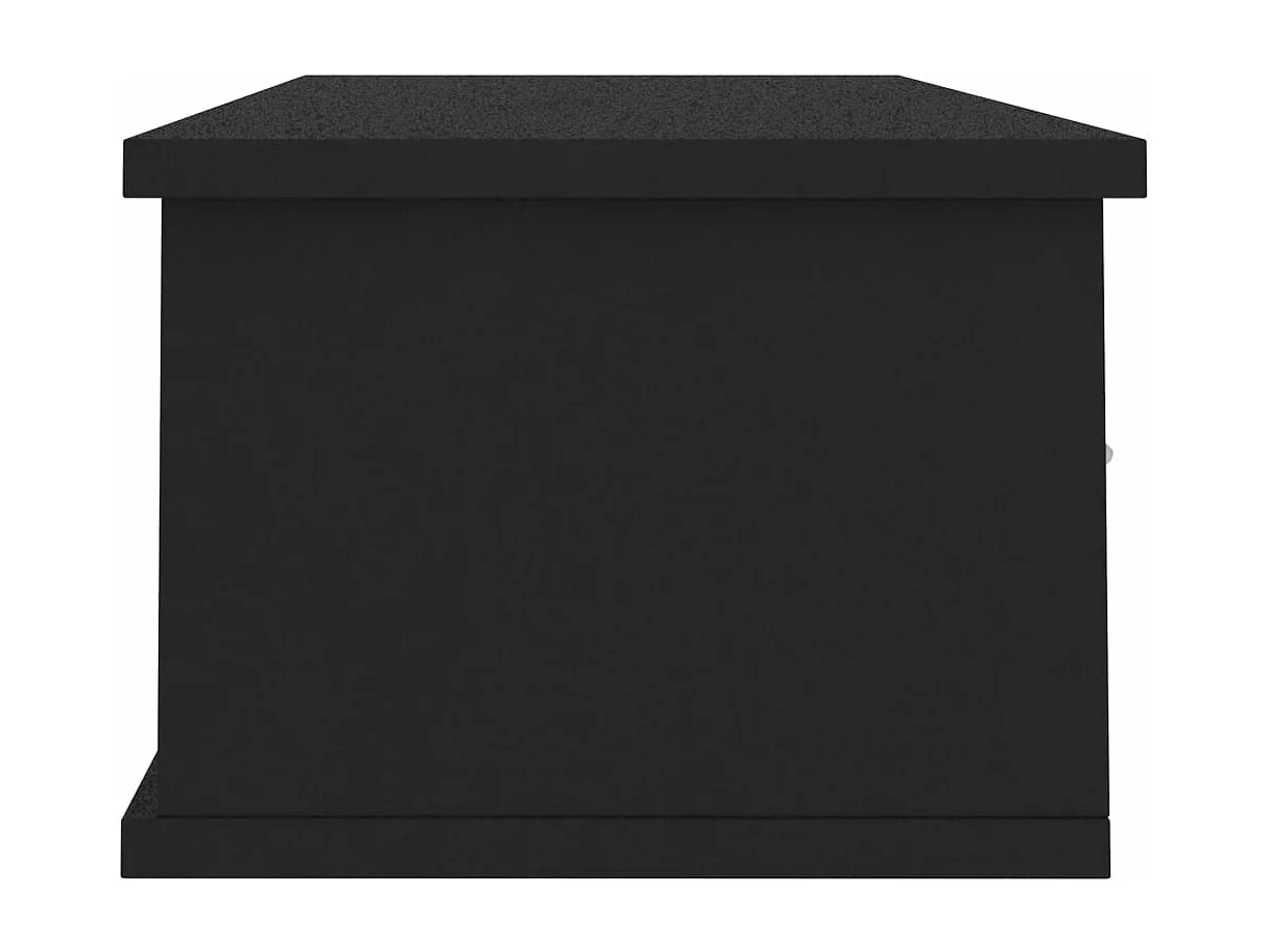 Étagère murale avec tiroirs Noir 88x26x18,5cm bois d'ingénierie