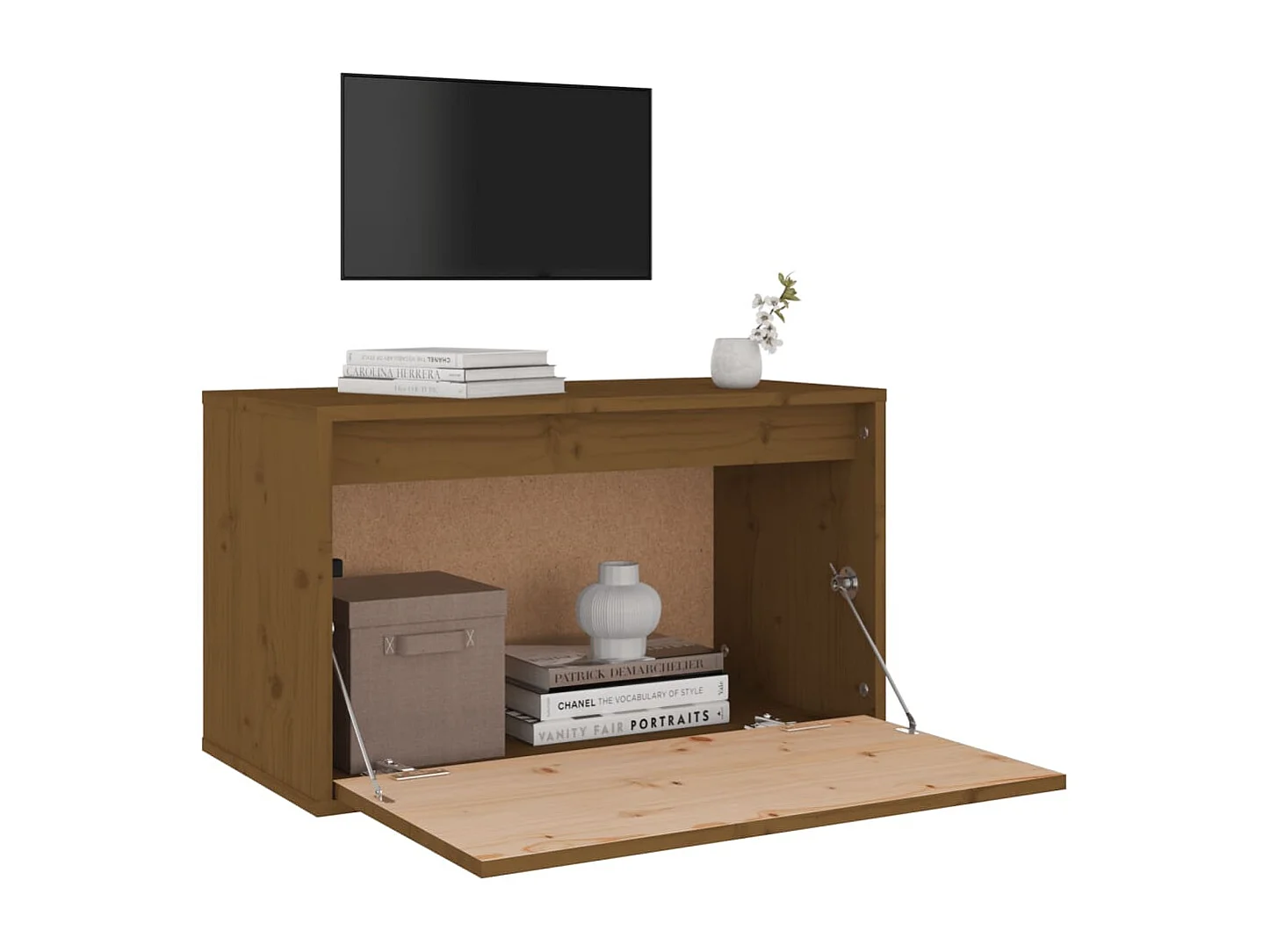 Armoire murale Marron miel 60x30x35 cm Bois de pin massif