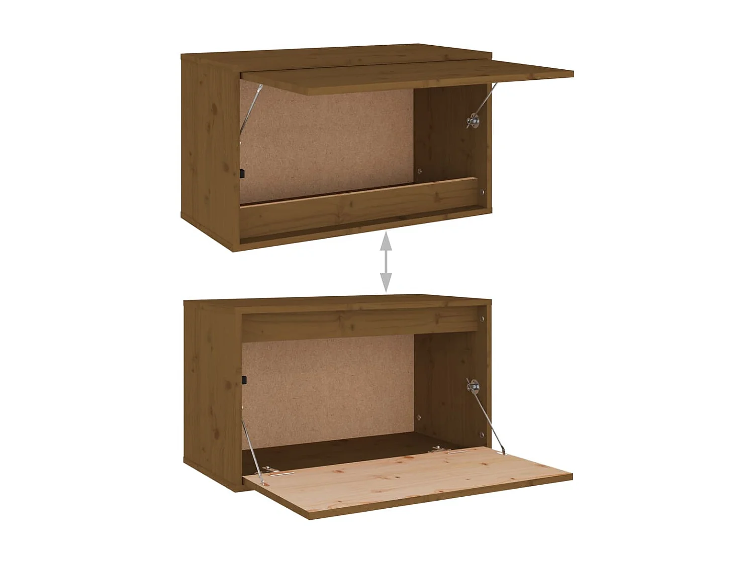 Armoire murale Marron miel 60x30x35 cm Bois de pin massif