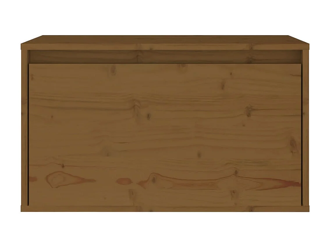 Wandkast 60x30x35 cm massief grenenhout honingbruin