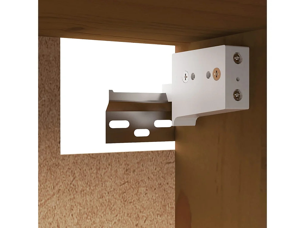 Wandkast 60x30x35 cm massief grenenhout honingbruin