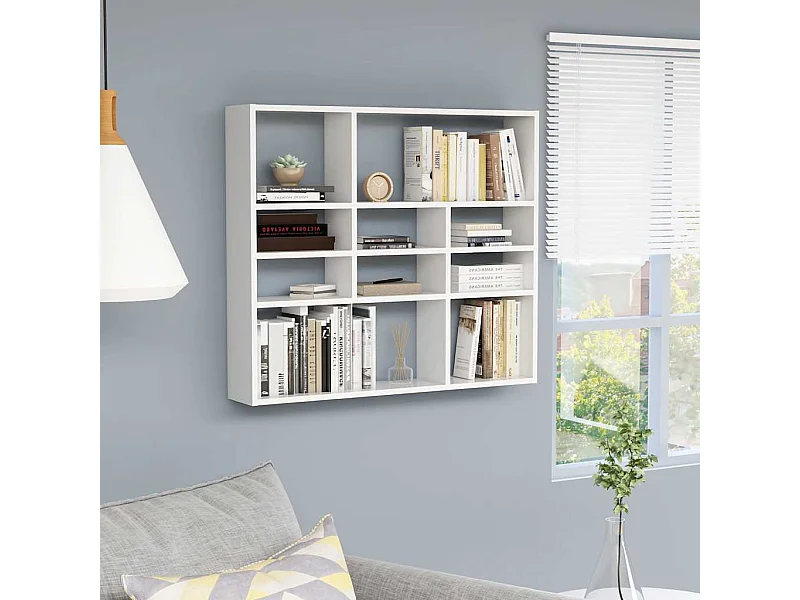 Étagère murale Blanc 90x16x78 cm Bois d’ingénierie