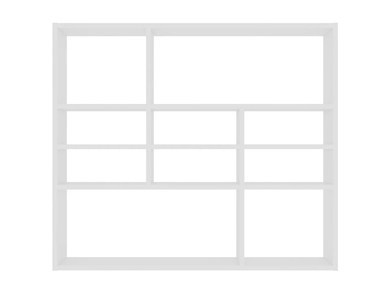 Wandschap 90x16x78 cm bewerkt hout wit