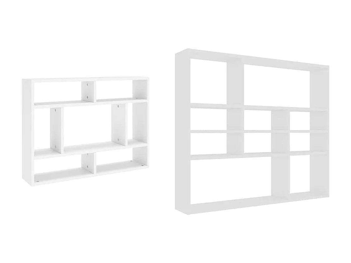 Scaffale a Parete Bianco 90x16x78 cm in in Multistrato