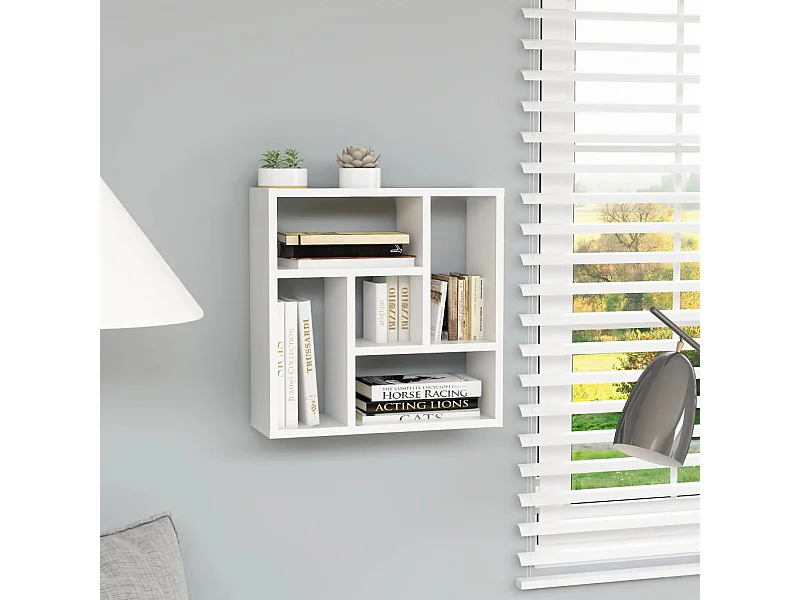 Estante de parede 45,1x16x45,1 cm derivados de madeira branco