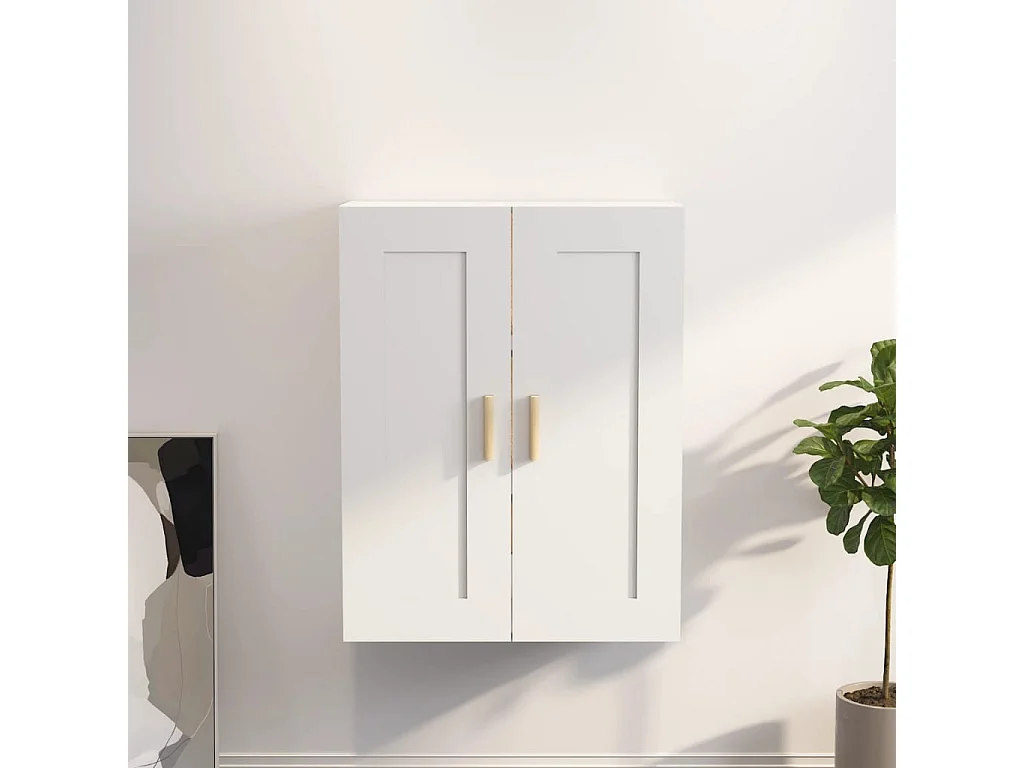 Armoire murale blanc 69,5x32,5x90 cm bois d'ingénierie