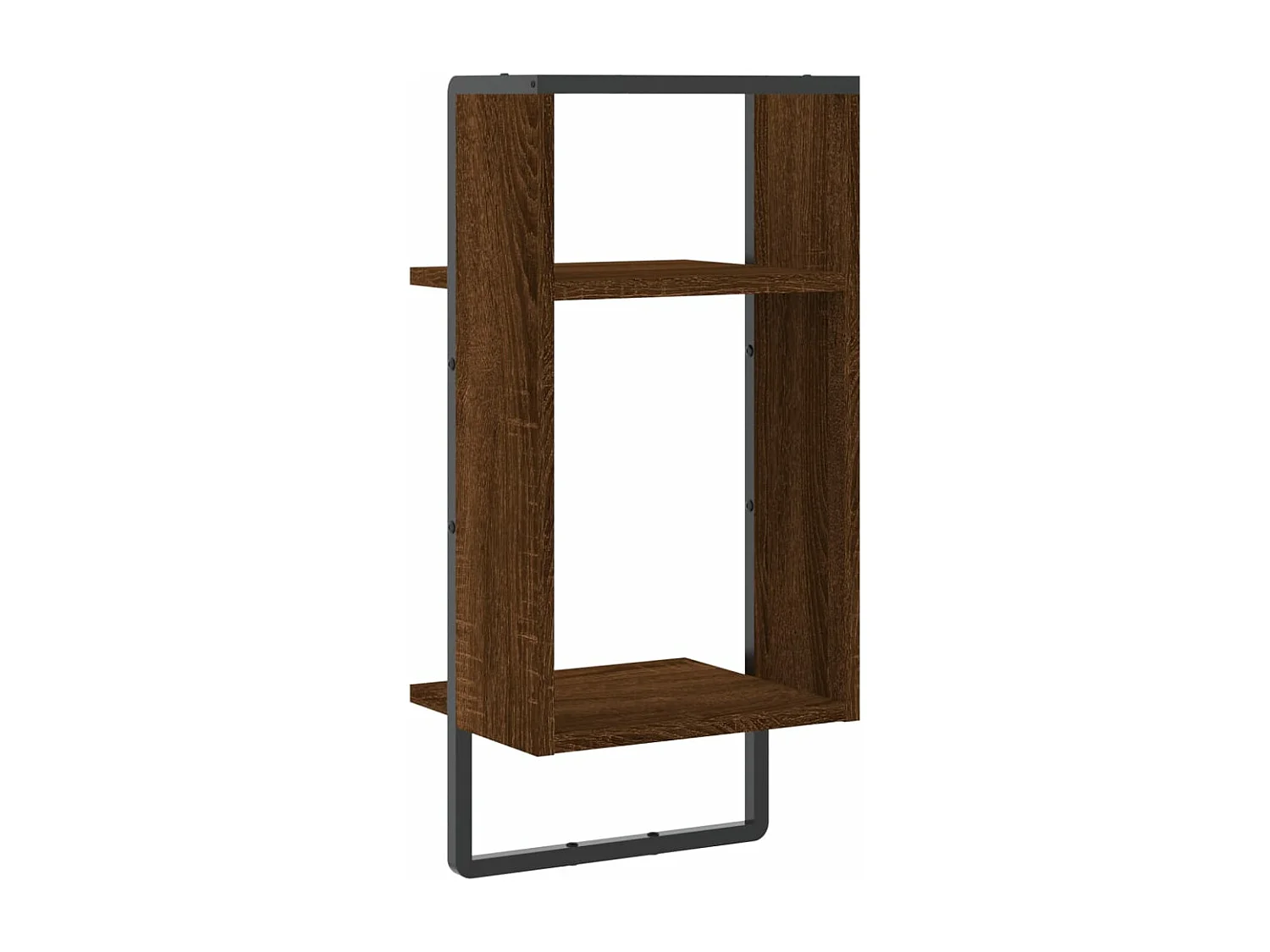 Étagère murale avec barre chêne marron 30x25x65 cm