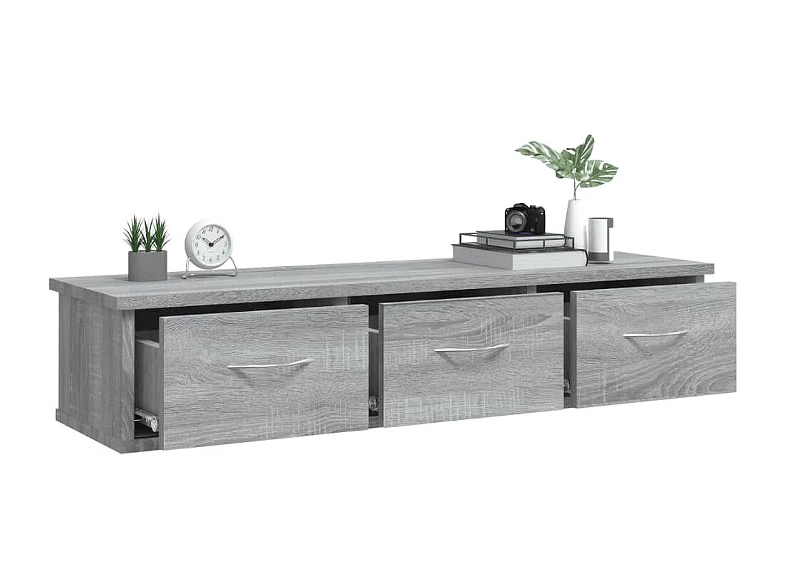 Mobile a Muro Grigio Sonoma 88x26x18,5 cm in Legno Multistrato