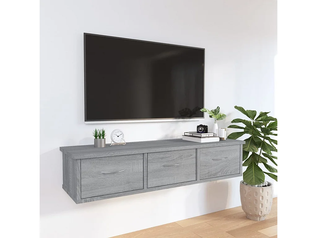 Armoire murale Sonoma gris 88x26x18,5 cm Bois d'ingénierie
