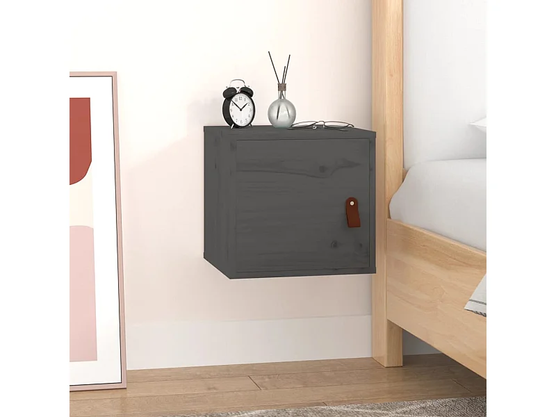 Armoire murale Gris 31,5x30x30 cm Bois de pin massif